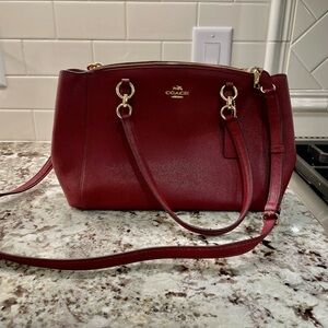 Burgundy Coach purse.